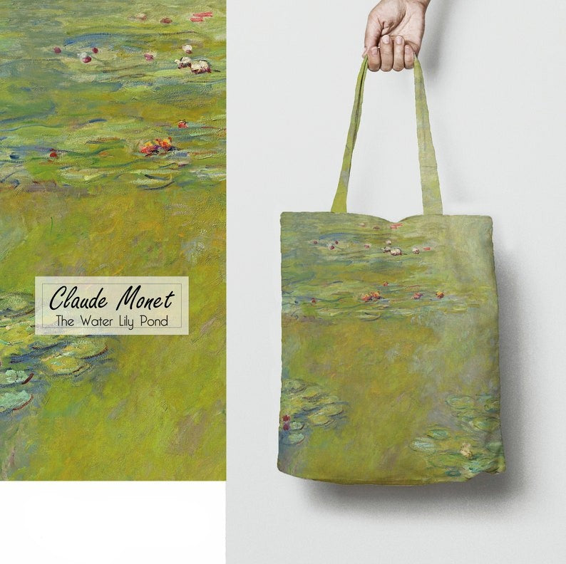 Masterpiece Painting Tote Bag(Claude Monet-water Lilies)