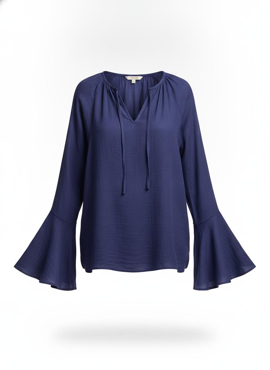Blue Bell Sleeve Blouse
