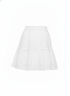 White Eyelet Mini Skirt