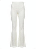 White Lace Flared Pants
