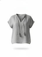 Gray Tassel Blouse