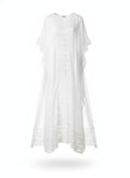 White Lace Kaftan Dress