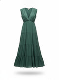 Green Tiered Maxi Dress