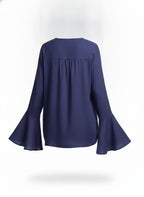 Blue Bell Sleeve Blouse