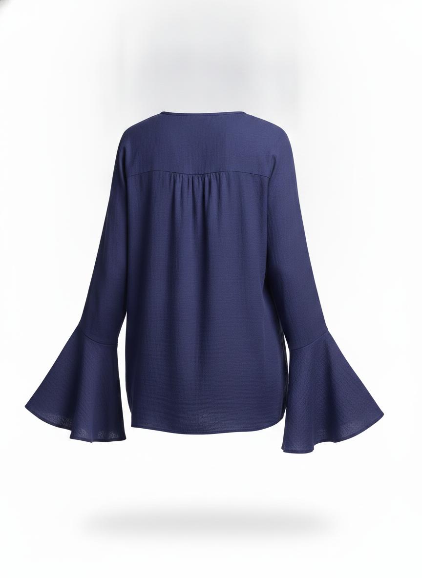 Blue Bell Sleeve Blouse