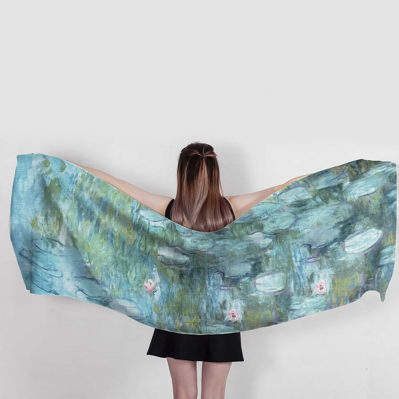 Women's scarf Claude Monet Water lilies