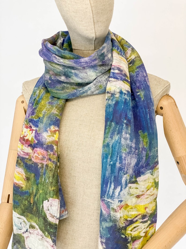 Women's scarf Claude Monet Water lilies 1916