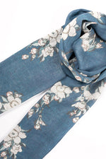 Women's scarf Katsushika Hokusai Bulffinch and Weeping Cherry