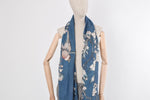 Women's scarf Katsushika Hokusai Bulffinch and Weeping Cherry