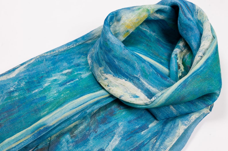 Vincent Van Gogh women's scarf Seascape near Les Saintes Maries