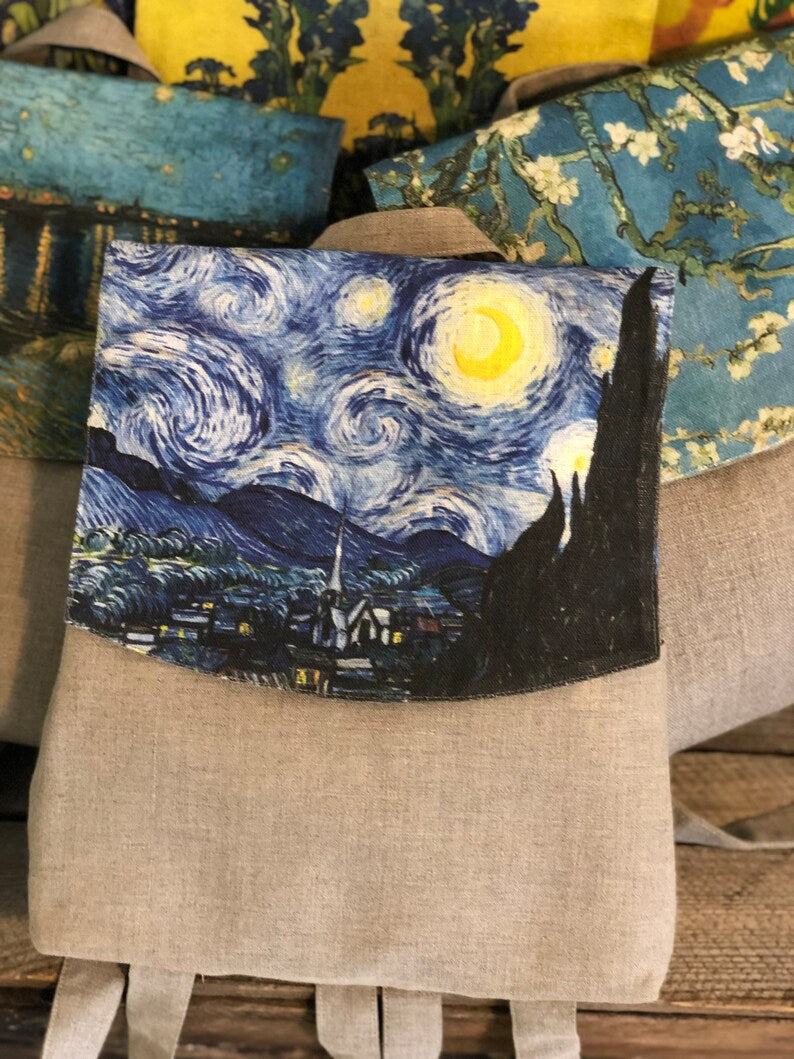 Dámský batoh 100 % len Vincent Van Gogh Hvězdná noc / Starring Night