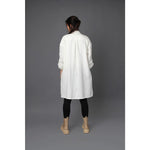 Shirt dress white color