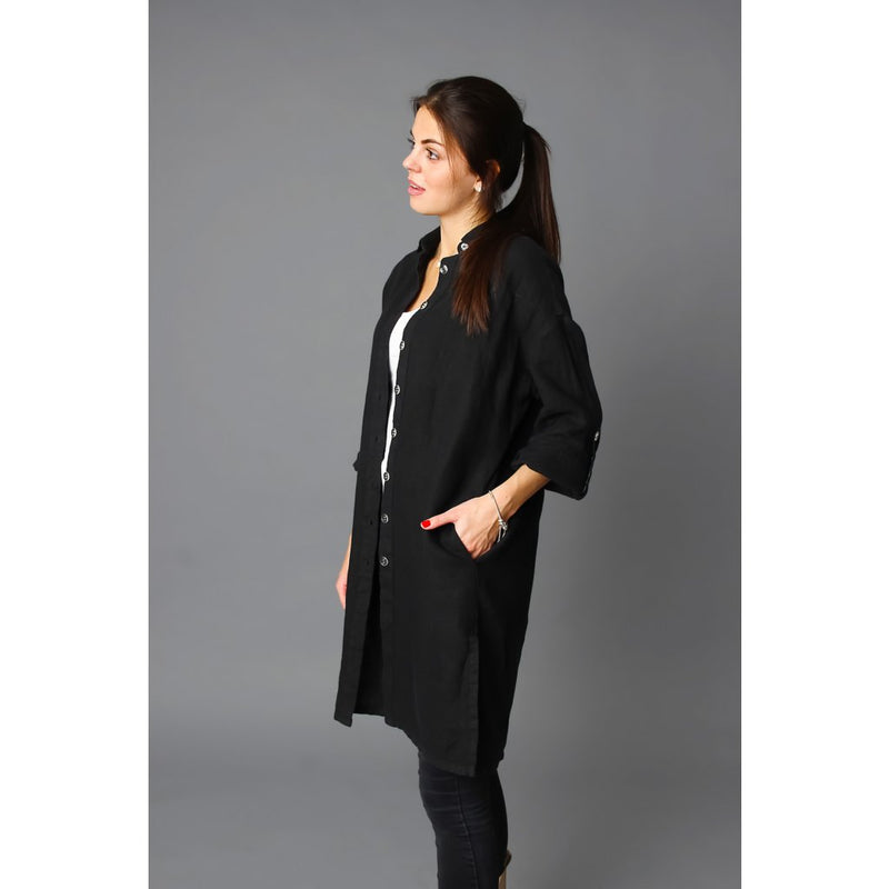 Shirt dress black color