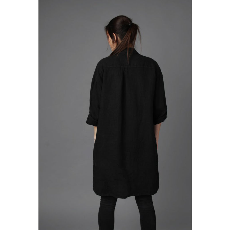 Shirt dress black color