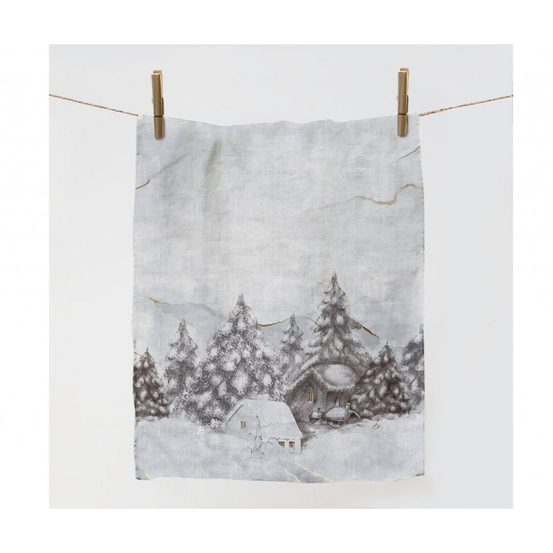 Linen towel, 70x45 cm - Christmas day