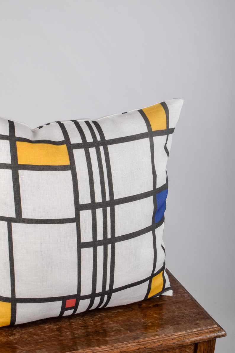 Funda de almohada Piet Mondrian Composición II