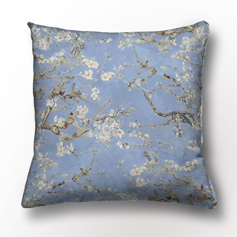 Pillow cover Vincent Van Gogh Almond Blossom version soft blue 45x45