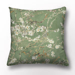 Pillow cover Vincent Van Gogh Almond Blossom version green 45x45