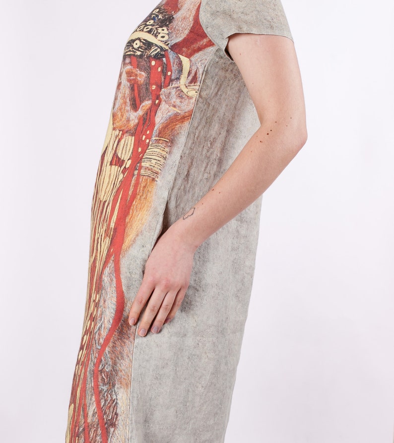 Midi dress Gustav Klimt Hygieia
