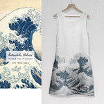Vestido midi Katsusihka Hokusai Big Wave - versión blanca / The Great Wave