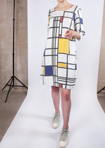 Šaty midi Piet Mondrian Kompozice / Composition
