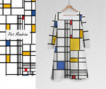 Šaty midi Piet Mondrian Kompozice / Composition