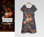<transcy>Sukienka midi R.Ruysch Róże i inne kwiaty </transcy>