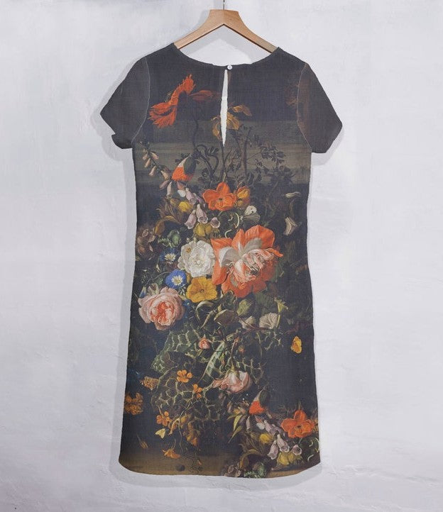 Midi dress Rachel Ruysch Roses and other flowers / Rosses and Poppies