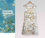 Vestido midi Vincent Van Gogh Almendro en flor - edición blanca