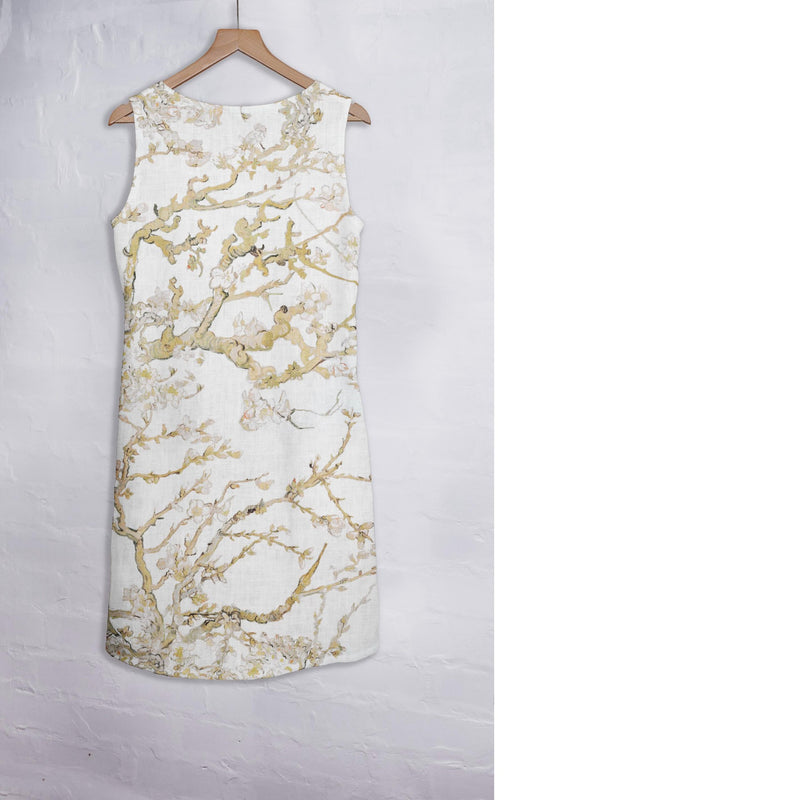 Šaty midi Vincent Van Gogh Almond Blossom - white edition