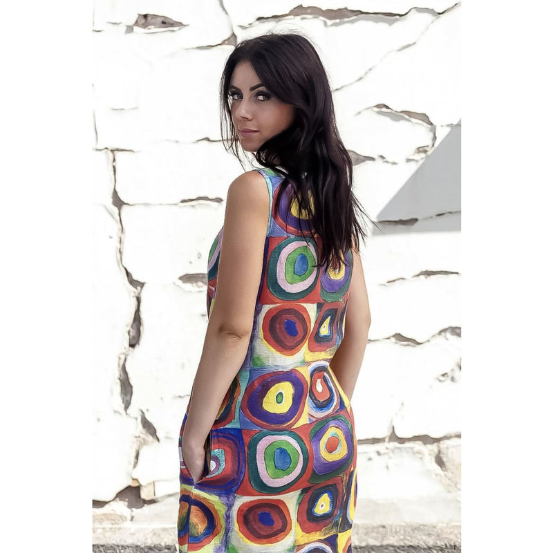 Midi Wassila Kandinsky Kleid Farbvariation / Farbstudie