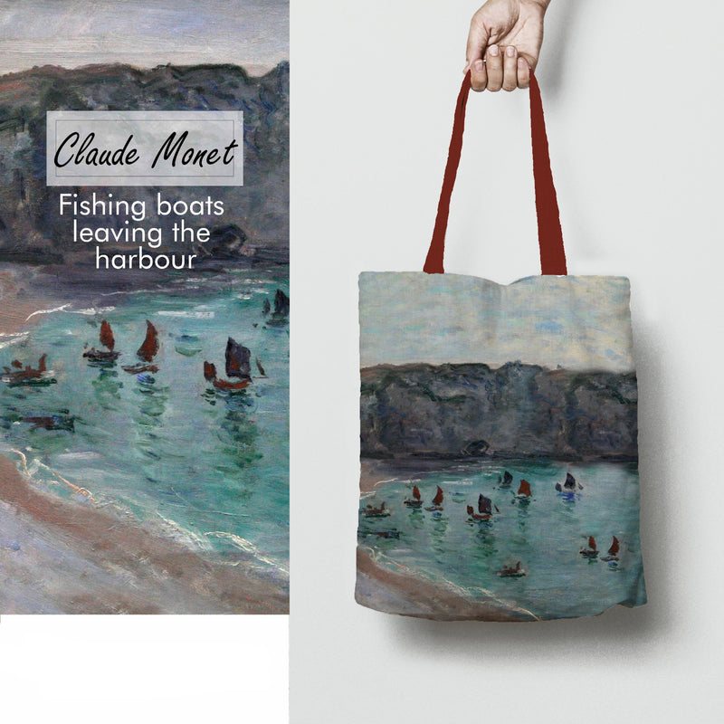 Claude Monet Fishing Boats bag