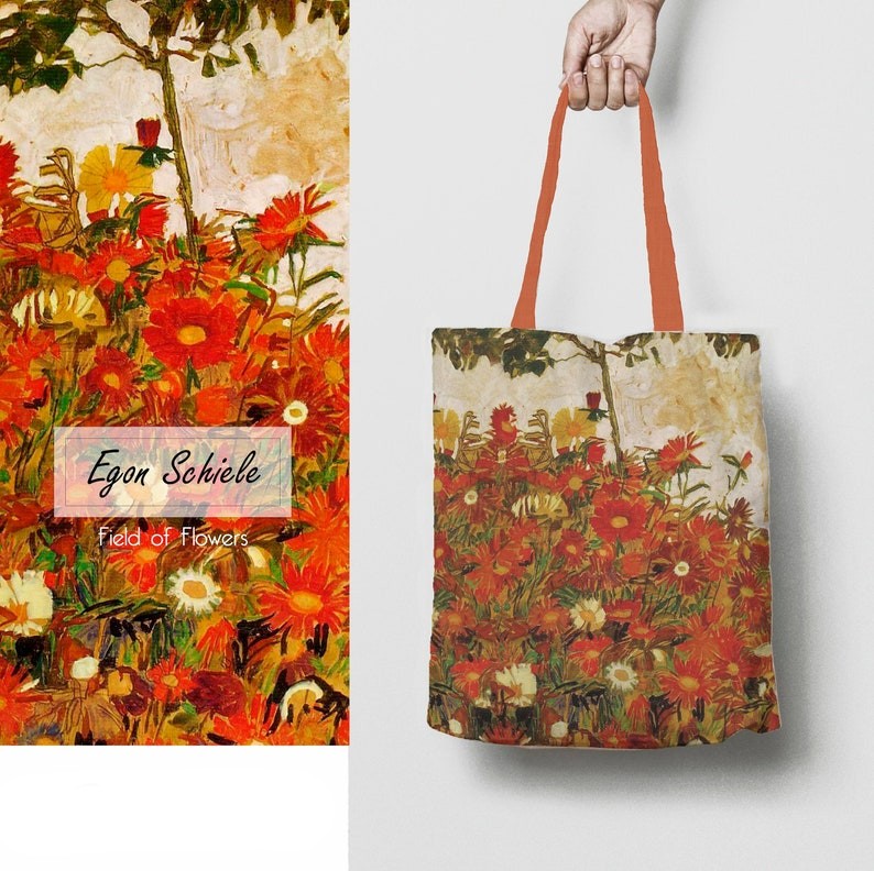 Taška Egon Schiele Pole květin / Fields of Flowers